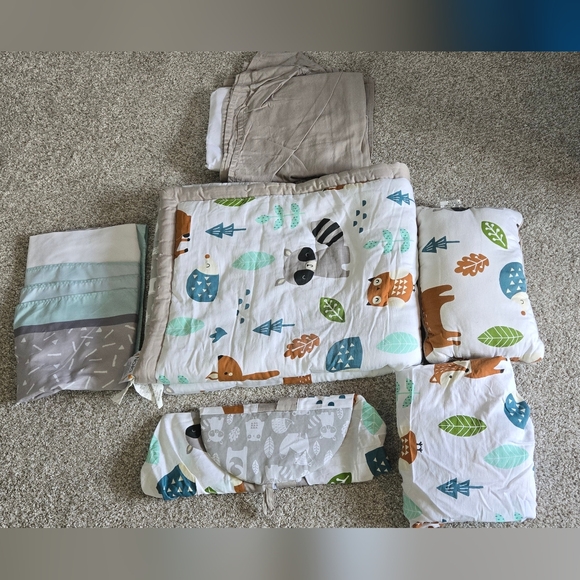 6 Pc Baby Crib Bedding Set - Picture 1 of 4